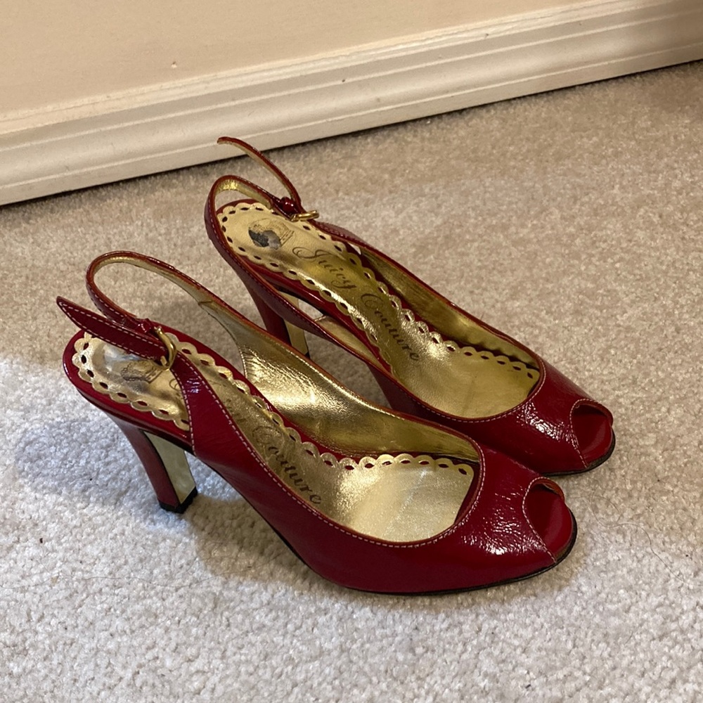 Juicy Couture peep toe. Size 6.